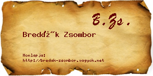 Bredák Zsombor névjegykártya